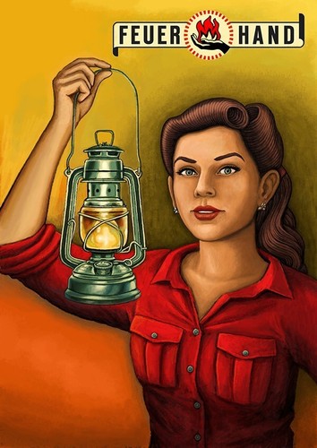 Feuerhand retro tin plate - feuerhand,