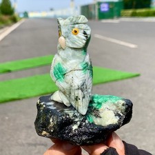 311G Natural Rare Jade Gemstone Carving Owl Crystal Mineral Specimen/China