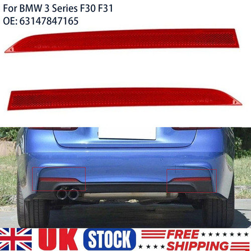 Rear bumper reflector red - rear,