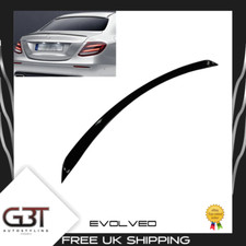 FOR MERCEDES E CLASS W213 SALOON C63 STYLE BOOT SPOILER GLOSS BLACK LIP 2016 +