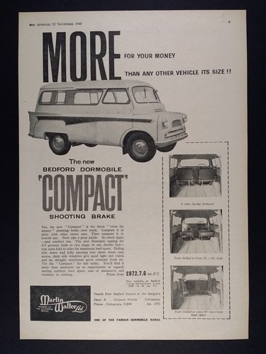 1961 bedford dormobile - bedford,