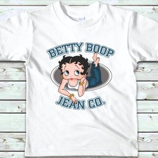 Betty Boop T-shirt Mens Womens Kids 3 -13 Yeras S - 2XL Black Top Tee  Gift GN02