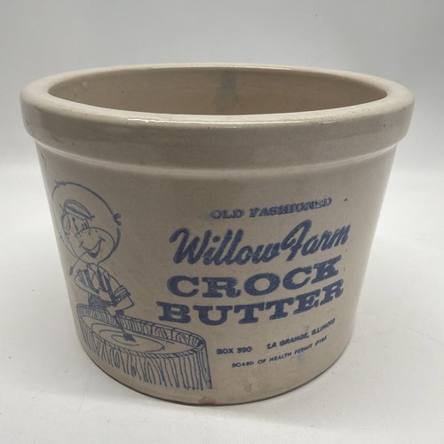 Vintage willow farm crock - vintage,