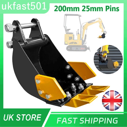 Mini digger digging - digger, bucket