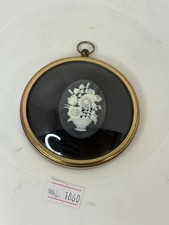 Vintage England Plaque Flowers In Cameo From The Miniature World Of Peter Bates 