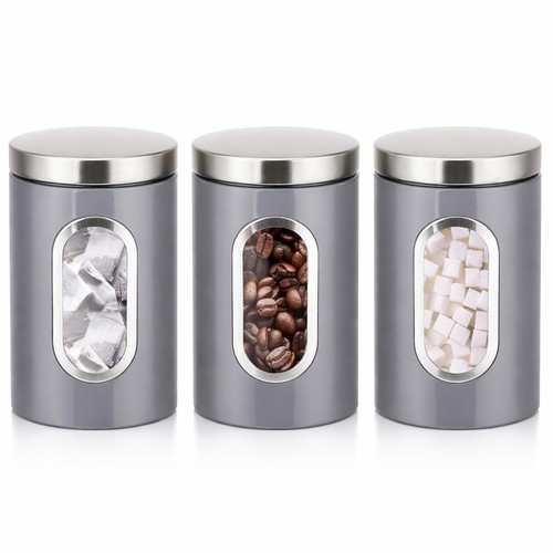 Stainless steel canisters - stainless,