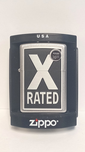 Zippo lighter rated satin - x-rated,