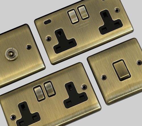 Antique brass sockets - antique, and
