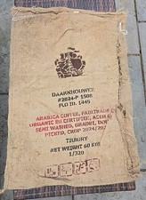 Jute Empty  Coffee Sack Opened