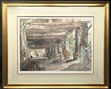 Russell Flint Gossip After Market Perigord framed Signed Limited Edition 1968 