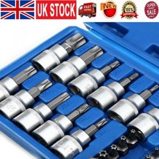 34pcs Torx Star Socket & Bit Set Male Female E & T Sockets with Torx Bits + Case