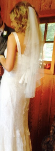 Ivory tiered tulle veil - ivory,