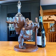 BLACK FOREST BEAR SWISS CARVED