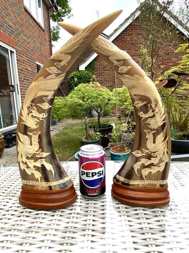 Vintage hand carved - , buffalo