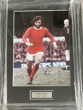 George Best Authentic Signed Framed Presentation AFTAL