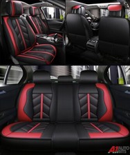 Deluxe Black PU Leather Full Set Car Seat Covers Padded For Toyota C-HR Yaris
