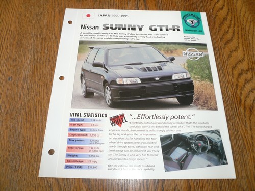 1993 nissan sunny gti unique - nissan,