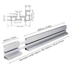 Miter Gauge Fence 75 Type T Track 900-1260mm Telescoping Flip Fence☚