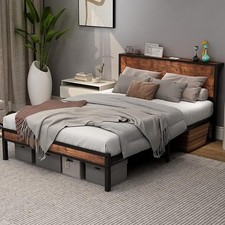 Double Bed Frame with Wooden