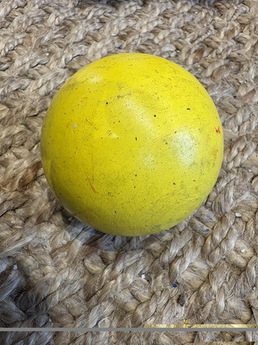 Vintage solid yellow wooden - solid,