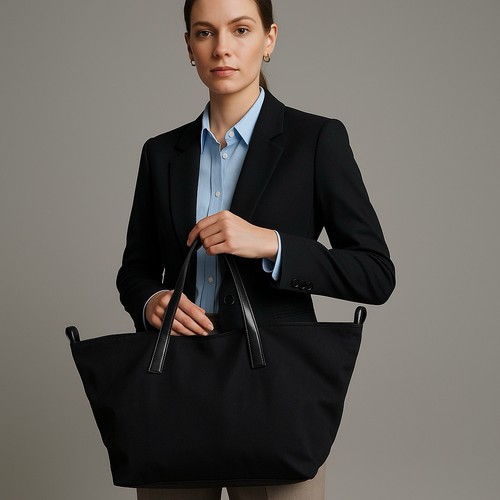 Zara black faux leather - zara, tote
