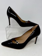 LK Bennett Shoes Black Patent Court heels Slip on Size UK4 EU37 New RRP £195 