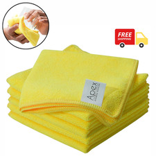 Yellow Microfibre Cloths Car Detailing Cloths Wash Towel Duster Lint Free Cloths