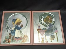 Pair Vintage Sarah Kay Foil