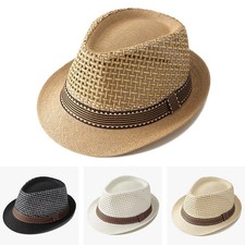 Mens Fedora Hat Trilby Summer