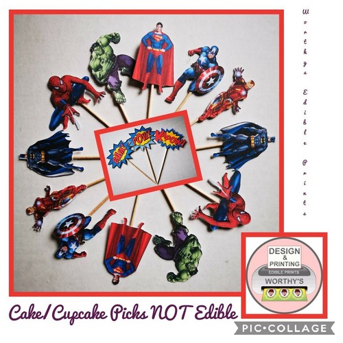 Marvel cupcake toppers set - marvel,