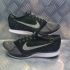Nike FlyKnit Racer 526628-011 Black White Volt UK Size 11 Running/Jogging (WW)