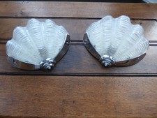 Art Deco Glass Clamshell Wall
