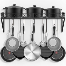 Mutool Wall Mount Pot Pan Racks, 70CM Saucepan Hanging Racks Utensils Hanging...