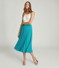 Reiss Teal Isadora Knife Pleat