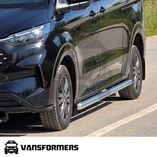 Vauxhall Vivaro 2014-2018 Chrome Side Bars Carbon Steel Long Wheel Base