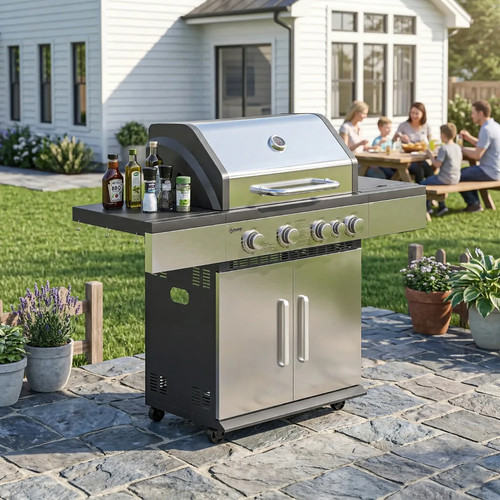 Burner gas barbecue bbq - 4+1,