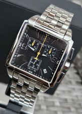 Rare Tissot Quadrato Chronograph Men’s Swiss Watch Black Dial Stainless steel