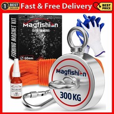 MAGFISHION Magnet Fishing Kit - 300 KG (700lb) - Ø60mm - Super Strong Neodymiu