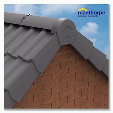DRY VERGE | MANTHORPE | GABLE APEX ROOF TILE CAPS | RIDGE TILES