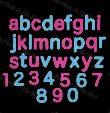 Lowercase Alphabet Letters & Numbers Metal Cutting Die, Card making, D7