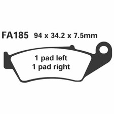 PAIR OF PADS EBC R FA185R FOR