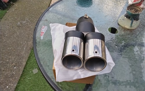 Twin down dual exhaust trim - dual,