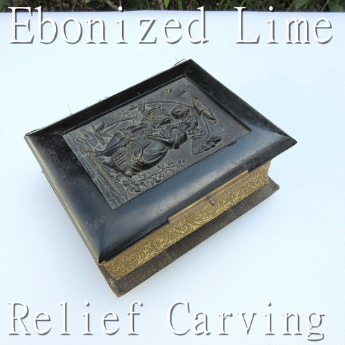 Victorian carved ebonized lime - ebonized,