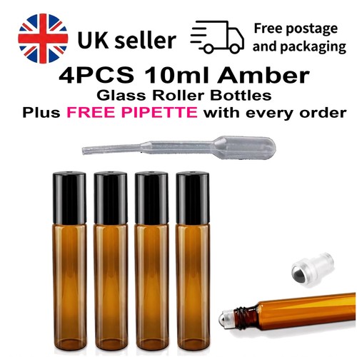 Amber glass roller - amber,