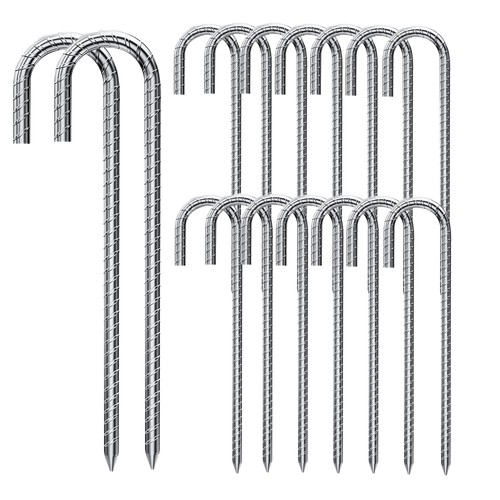 16x shaped rebar stakes - j-shaped,
