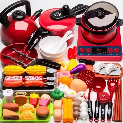 Kids girl play - kids, kitchen