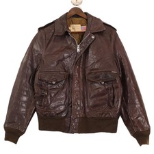 Schott Leather Jacket A-2 Flight Jacket Leather Brown Size 42