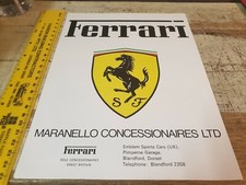 1970s ?  FERRARI Original Sales Brochure  - Boxer , 308 GTB , 365 GT4 , 308 GT4