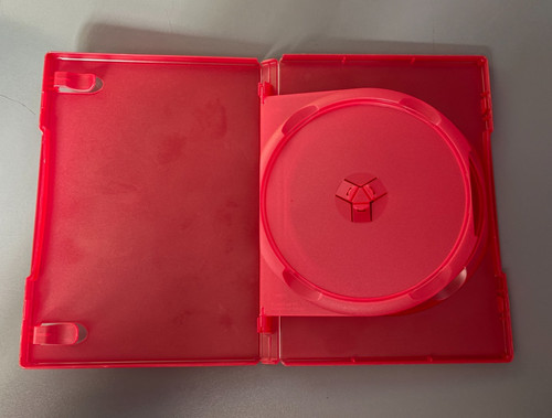 Clear red double dvd case - clear,