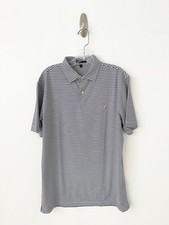 Friar's Head Golf Club Peter Millar Crown Crafted Shirt M Blue White Striped